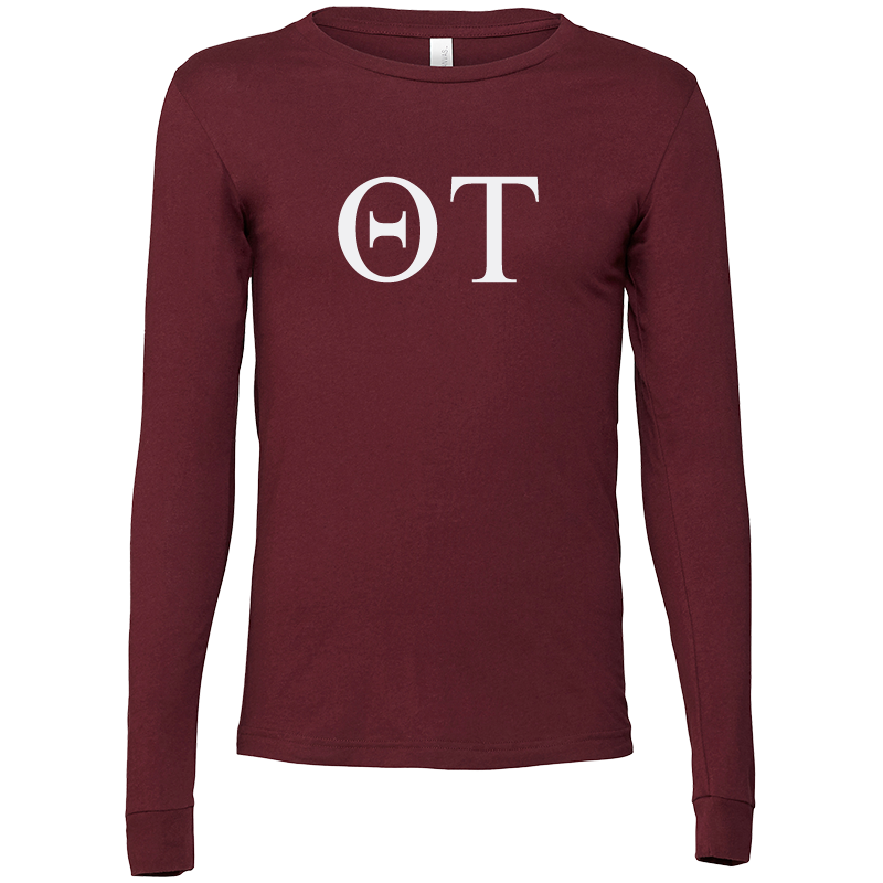 Theta Tau Lettered Long Sleeve T-Shirts