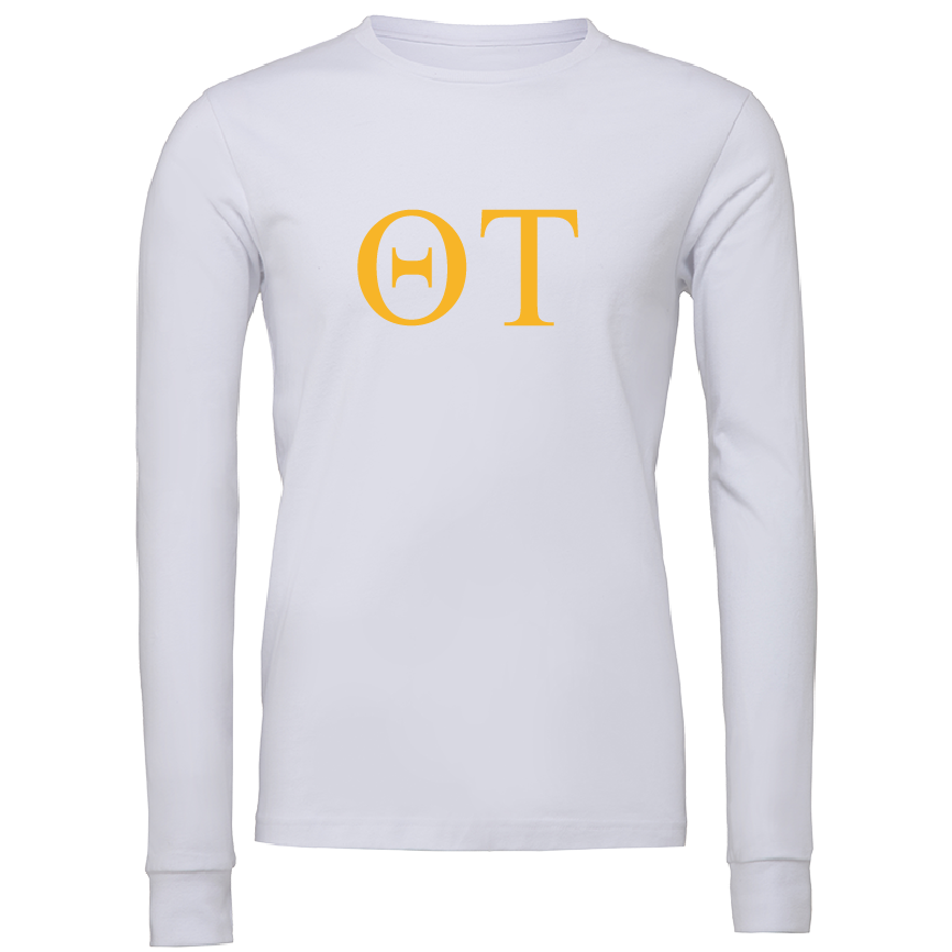 Theta Tau Lettered Long Sleeve T-Shirts