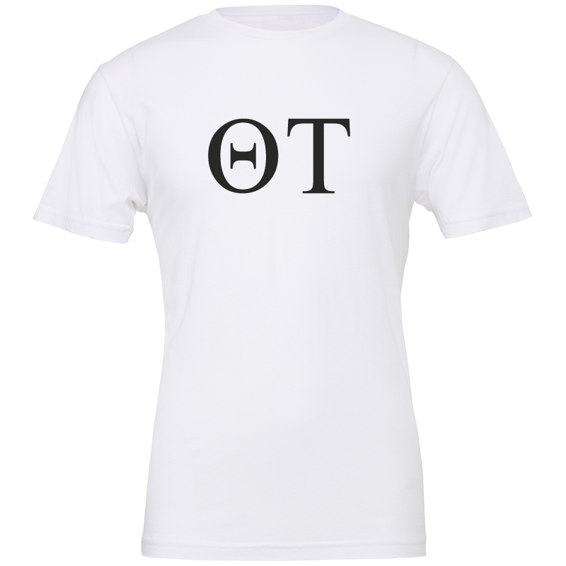 Theta Tau Lettered Short Sleeve T-Shirts