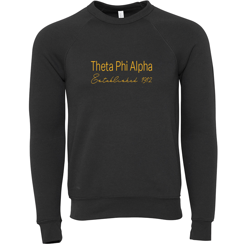 Theta Phi Alpha Embroidered Printed Name Crewneck Sweatshirts