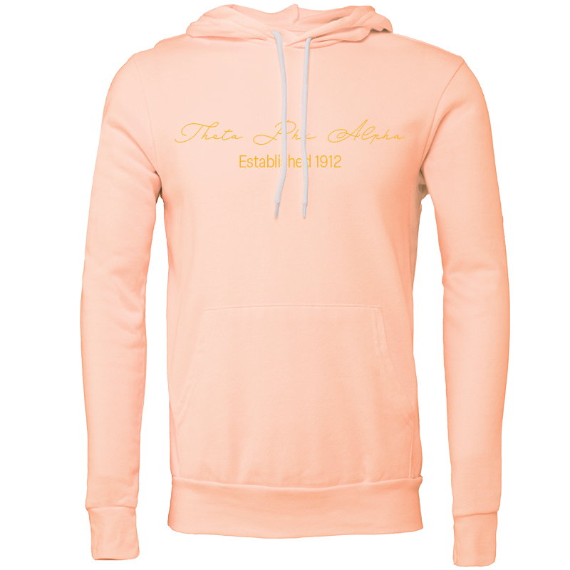 Theta Phi Alpha Embroidered Scripted Name Hooded Sweatshirts