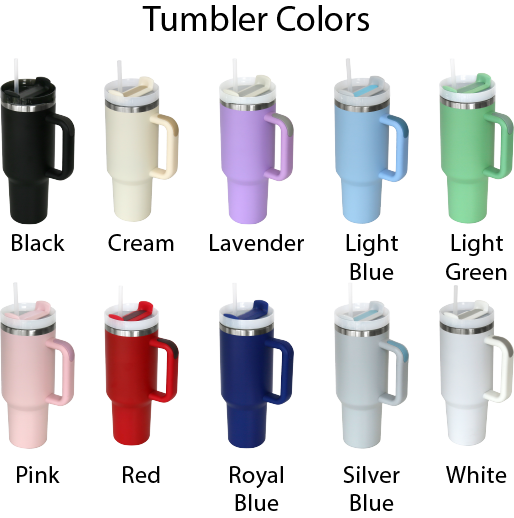 Delta Delta Delta Lettered 40oz Tumblers