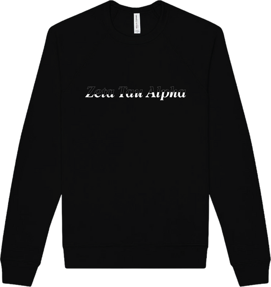 Zeta Tau Alpha Stitched Outline Crewnecks