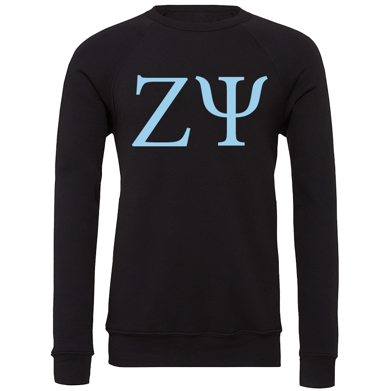 Zeta Psi Lettered Crewneck Sweatshirts