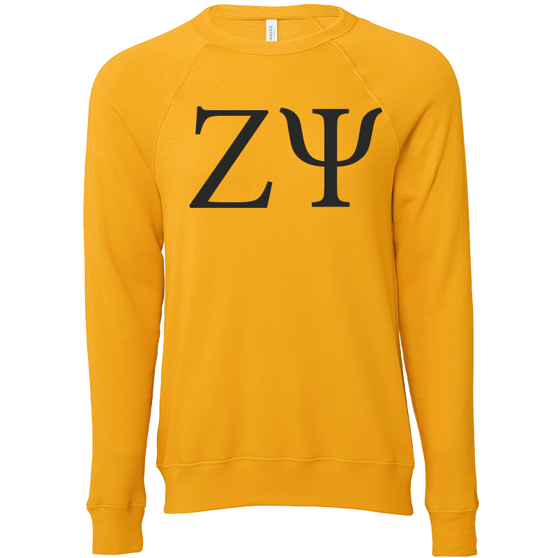 Zeta Psi Lettered Crewneck Sweatshirts