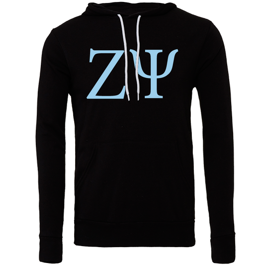 Zeta Psi Lettered Hooded Sweatshirts