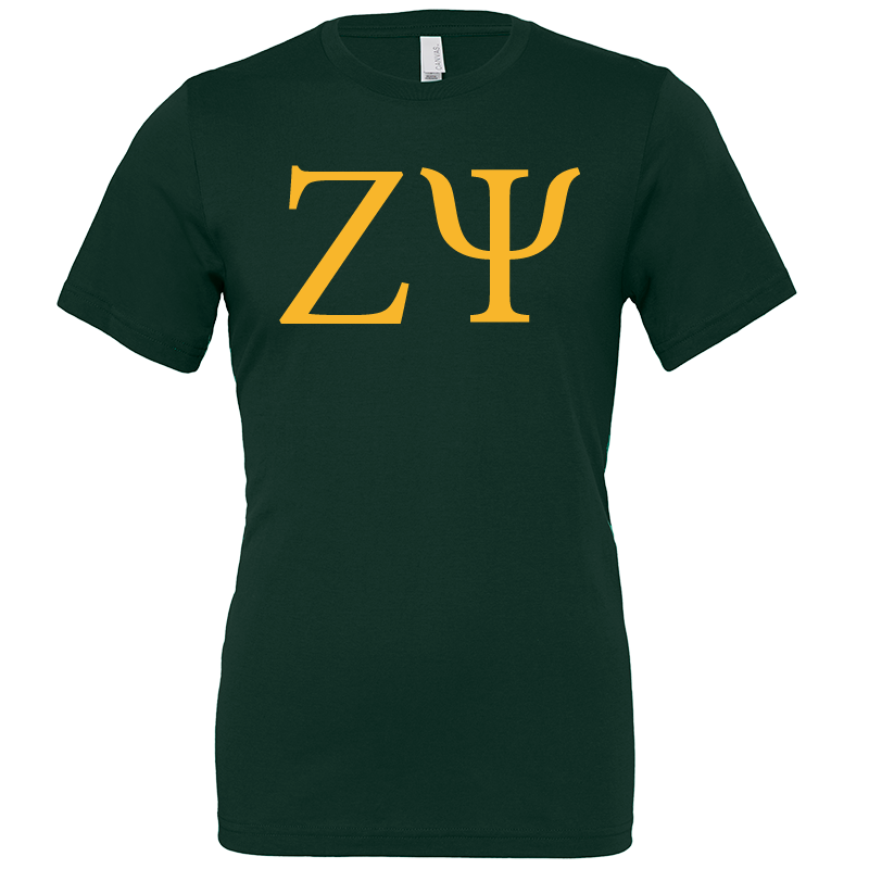 Zeta Psi Lettered Short Sleeve T-Shirts