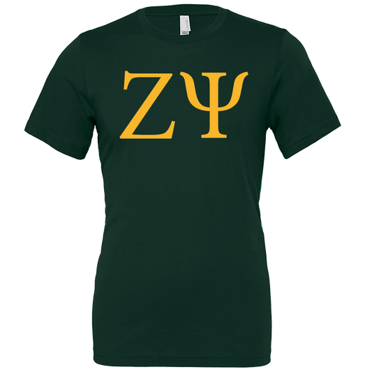 Zeta Psi Lettered Short Sleeve T-Shirts