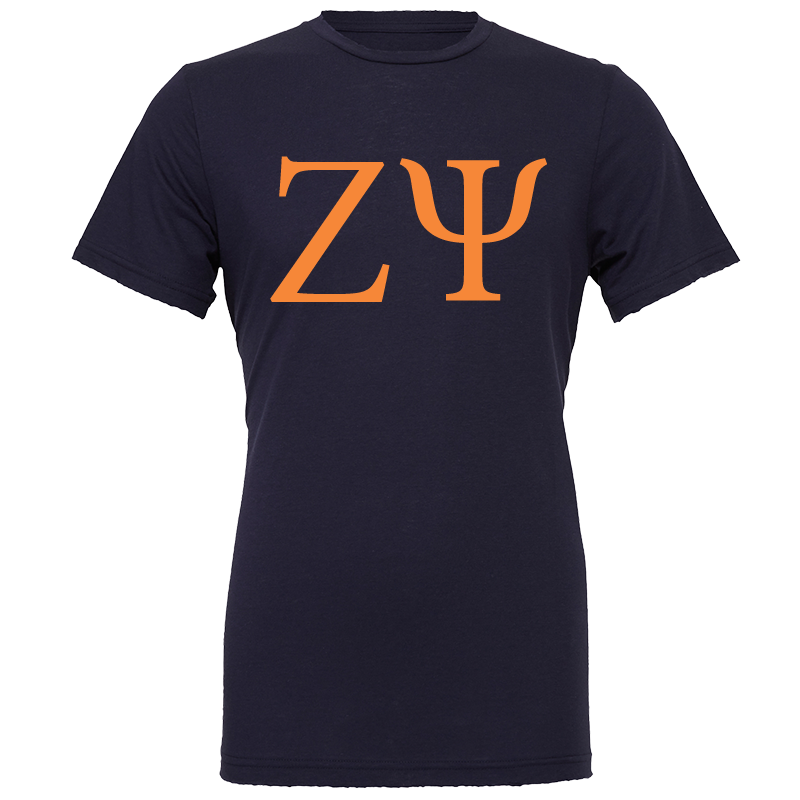 Zeta Psi Lettered Short Sleeve T-Shirts