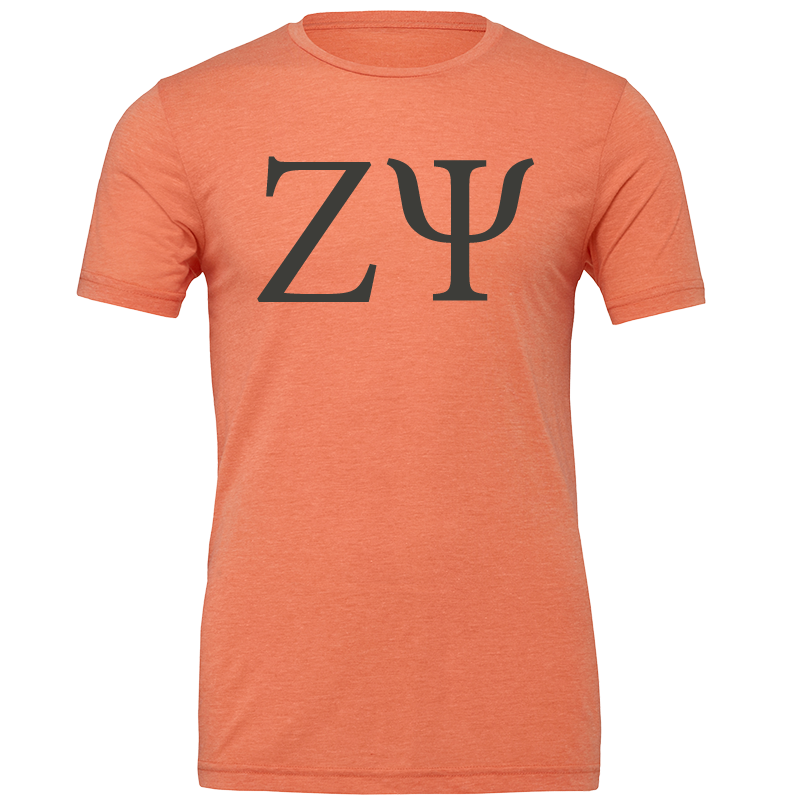 Zeta Psi Lettered Short Sleeve T-Shirts
