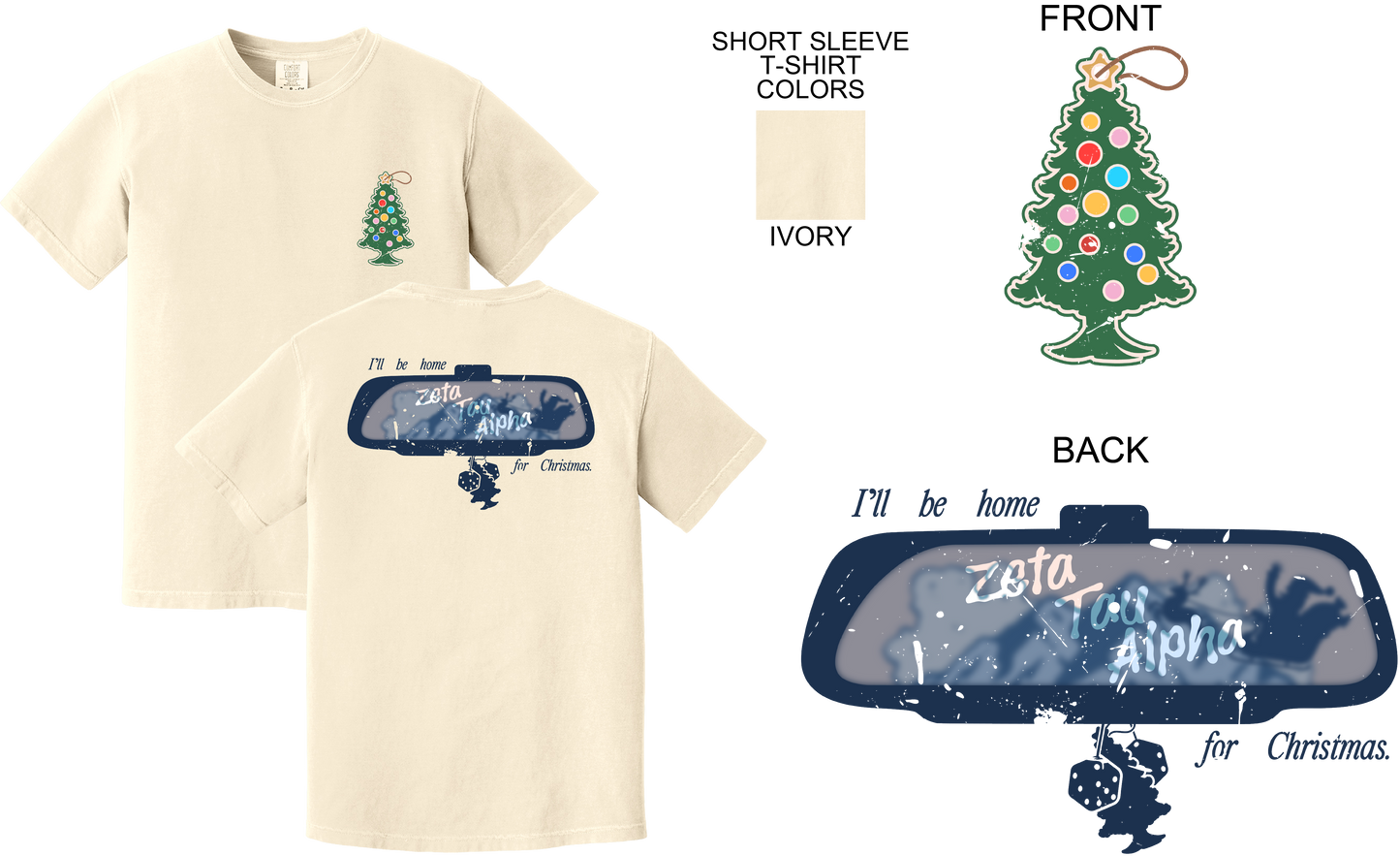 Zeta Tau Alpha Holiday Road Trip Graphic Tee