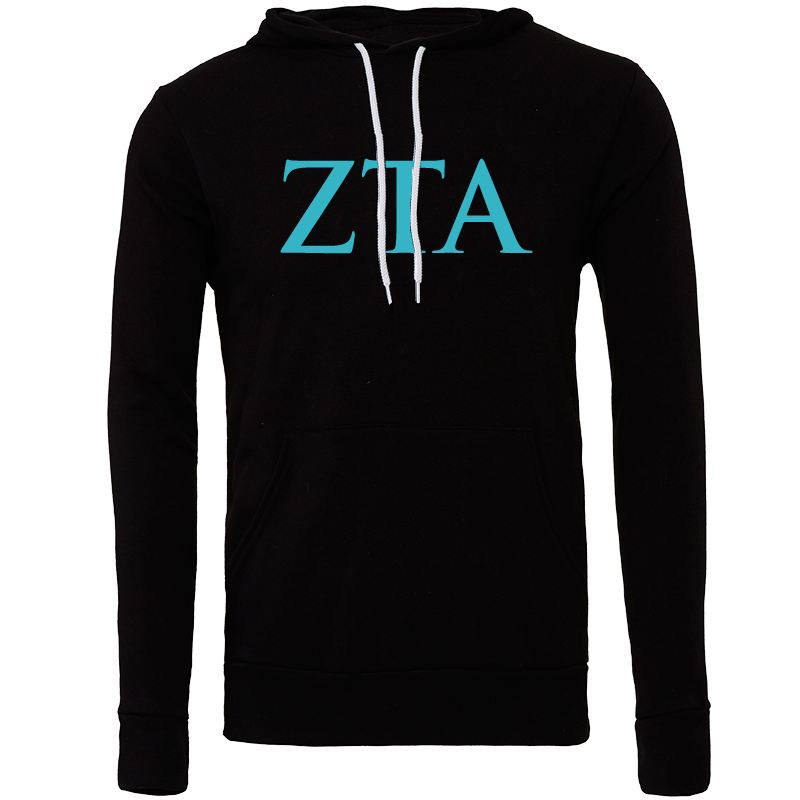 Zeta Tau Alpha Lettered Hooded Sweatshirts