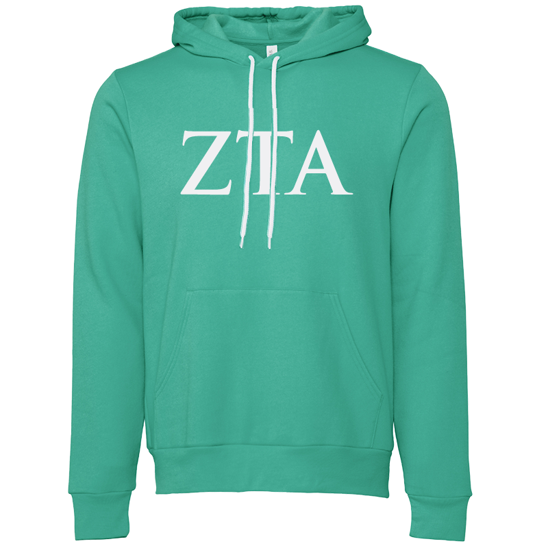 Zeta Tau Alpha Lettered Hooded Sweatshirts