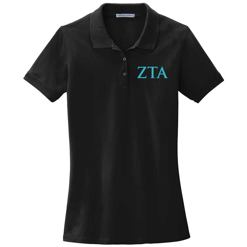 Zeta Tau Alpha Ladies' Embroidered Polo Shirt