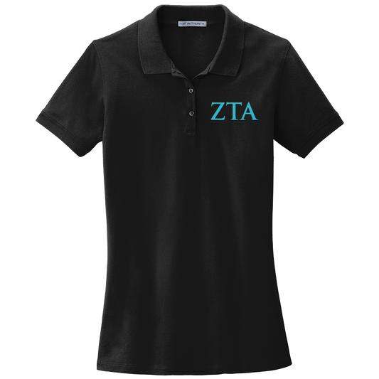 Zeta Tau Alpha Ladies' Embroidered Polo Shirt