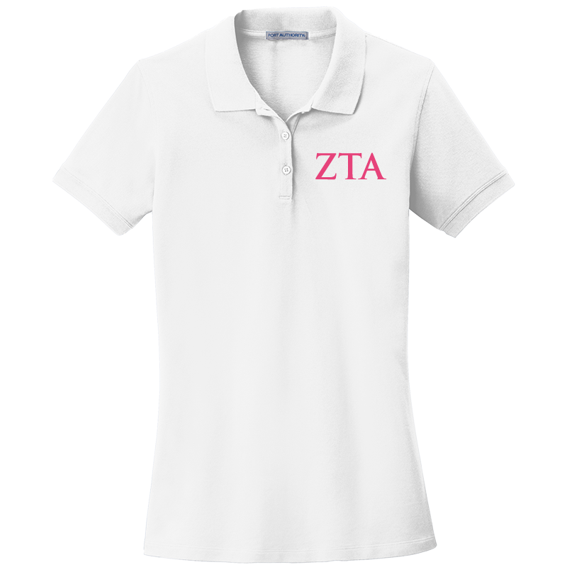 Zeta Tau Alpha Ladies' Embroidered Polo Shirt