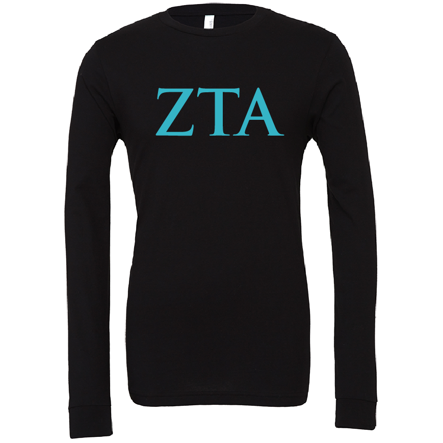 Zeta Tau Alpha Lettered Long Sleeve T-Shirts