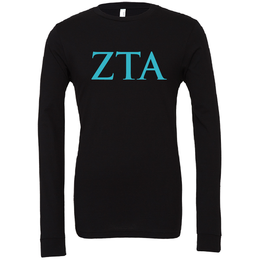 Zeta Tau Alpha Lettered Long Sleeve T-Shirts