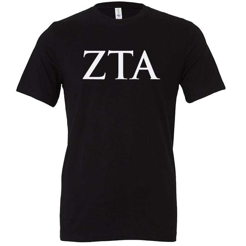 Zeta Tau Alpha Lettered Short Sleeve T-Shirts