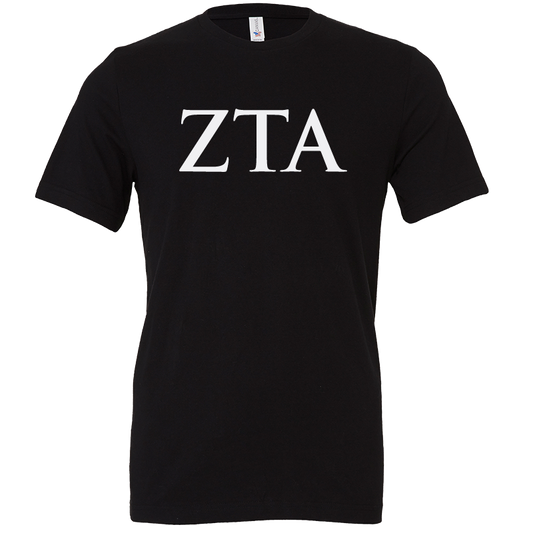 Zeta Tau Alpha Lettered Short Sleeve T-Shirts