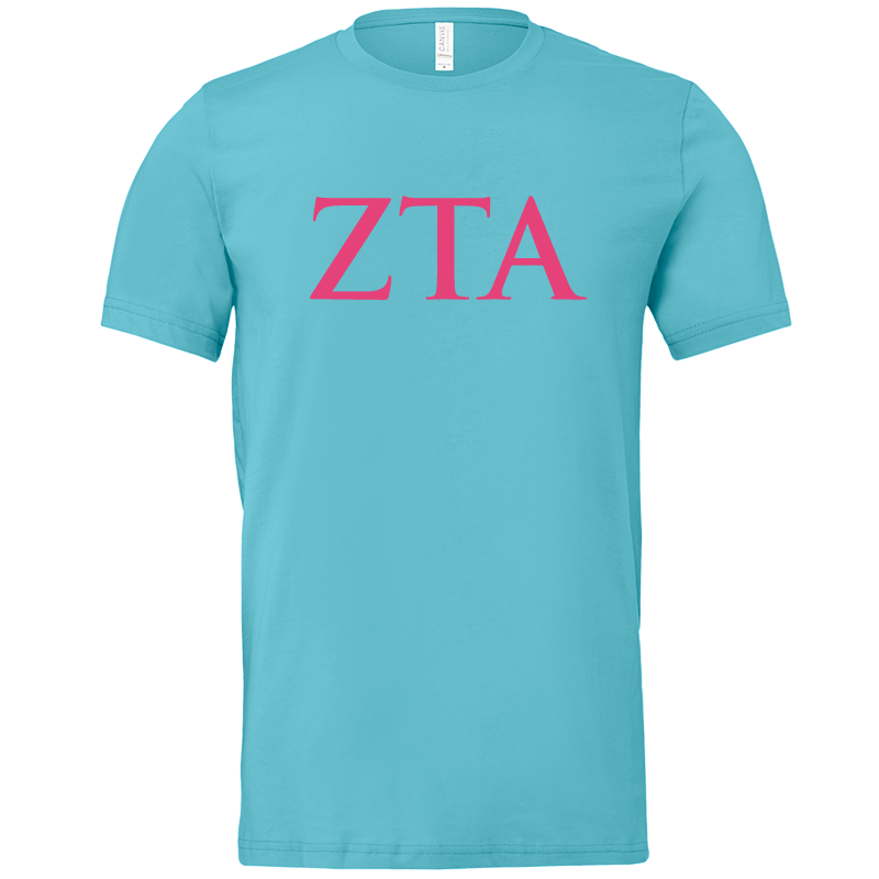 Zeta Tau Alpha Lettered Short Sleeve T-Shirts