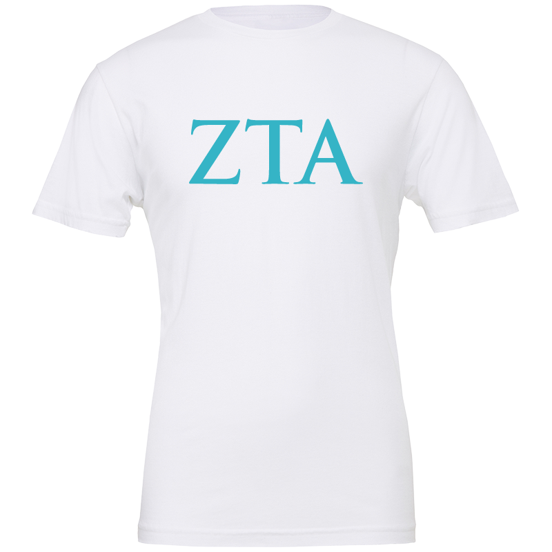 Zeta Tau Alpha Lettered Short Sleeve T-Shirts
