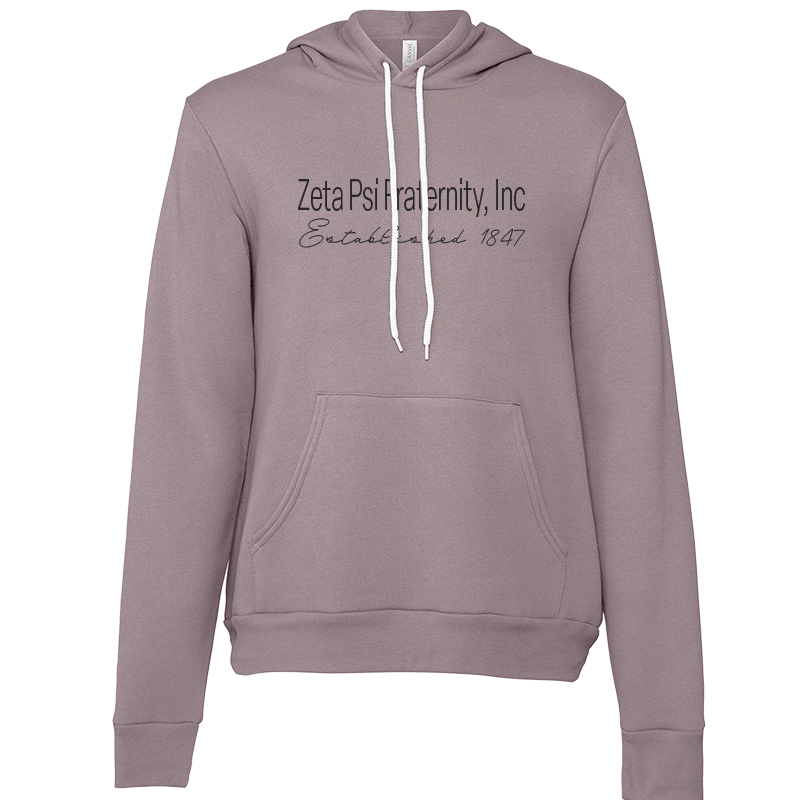 Zeta Psi Fraternity, Inc. Embroidered Printed Name Hooded Sweatshirts