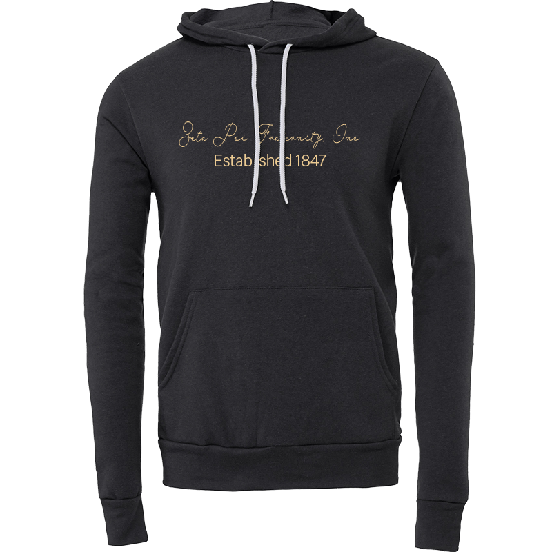 Zeta Psi Fraternity, Inc. Embroidered Scripted Name Hooded Sweatshirts