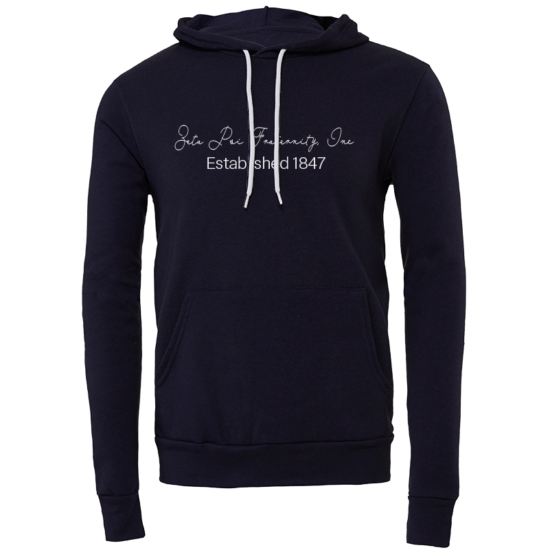 Zeta Psi Fraternity, Inc. Embroidered Scripted Name Hooded Sweatshirts