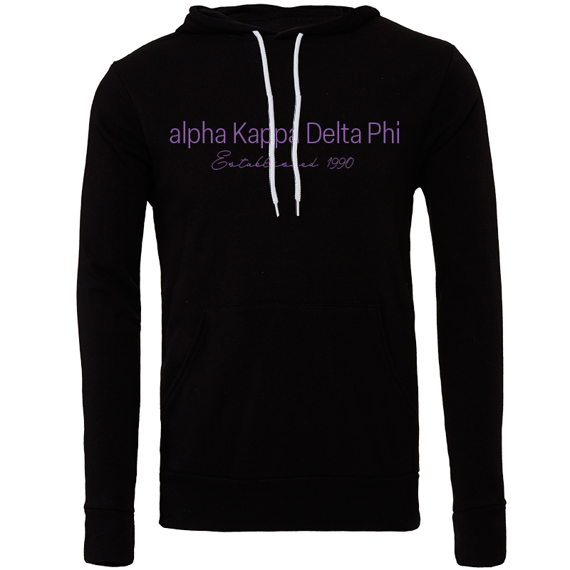 alpha Kappa Delta Phi Embroidered Printed Name Hooded Sweatshirts
