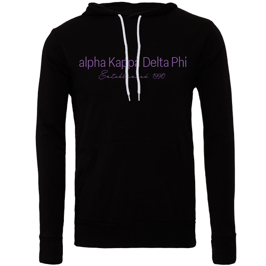 alpha Kappa Delta Phi Embroidered Printed Name Hooded Sweatshirts