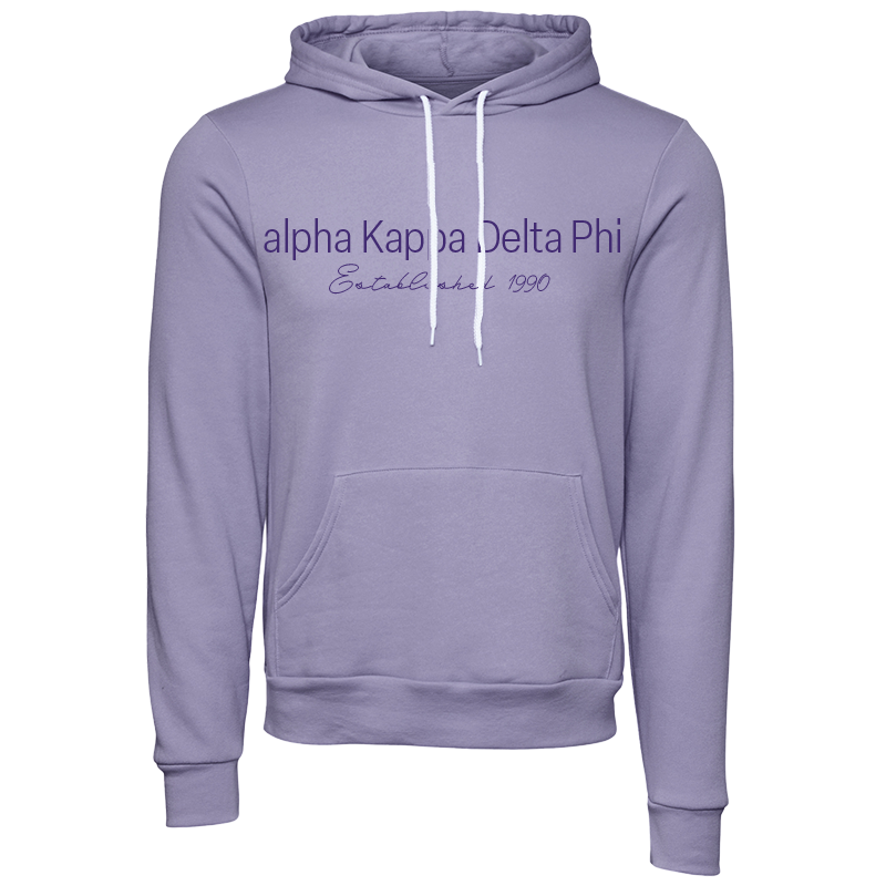 alpha Kappa Delta Phi Embroidered Printed Name Hooded Sweatshirts