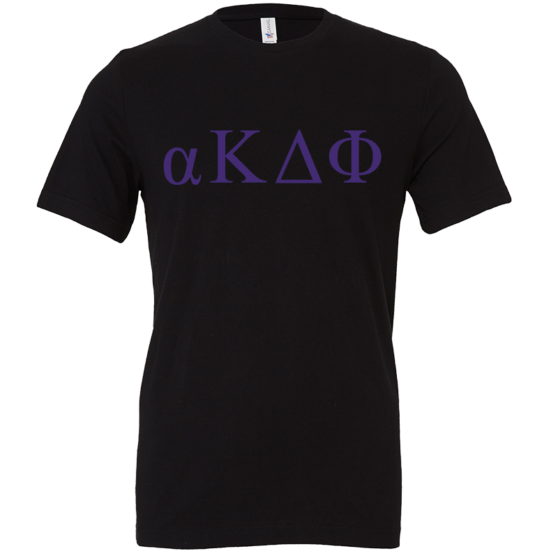 alpha Kappa Delta Phi Lettered Short Sleeve T-Shirts