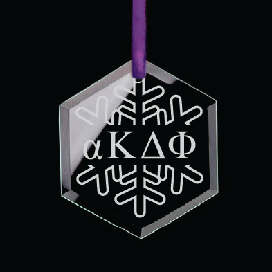 alpha Kappa Delta Phi Hexagon Single-Snowflake Ornament