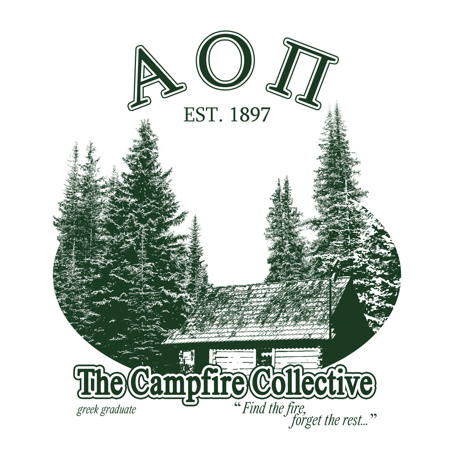 Alpha Omicron Pi Forest Graphic T-Shirt