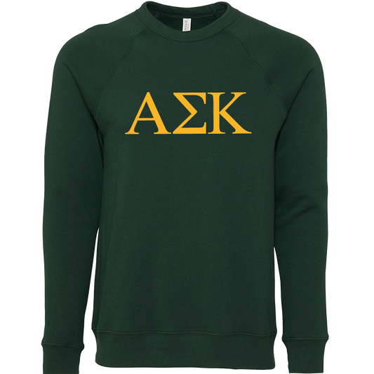 Alpha Sigma Kappa Lettered Crewneck Sweatshirts