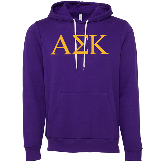 Alpha Sigma Kappa Lettered Hooded Sweatshirts