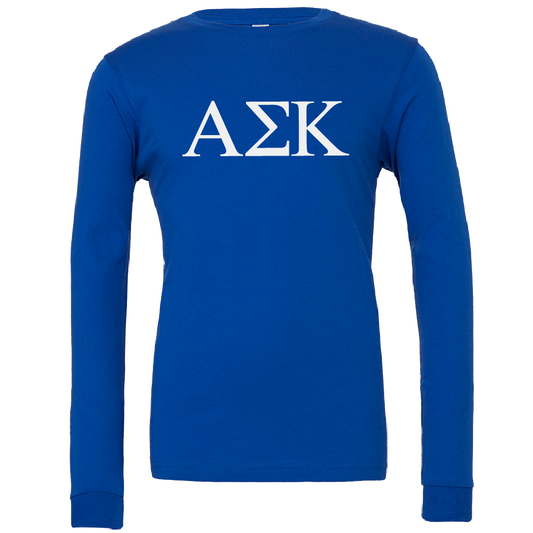 Alpha Sigma Kappa Lettered Long Sleeve T-Shirts