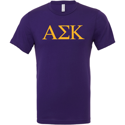 Alpha Sigma Kappa Lettered Short Sleeve T-Shirts