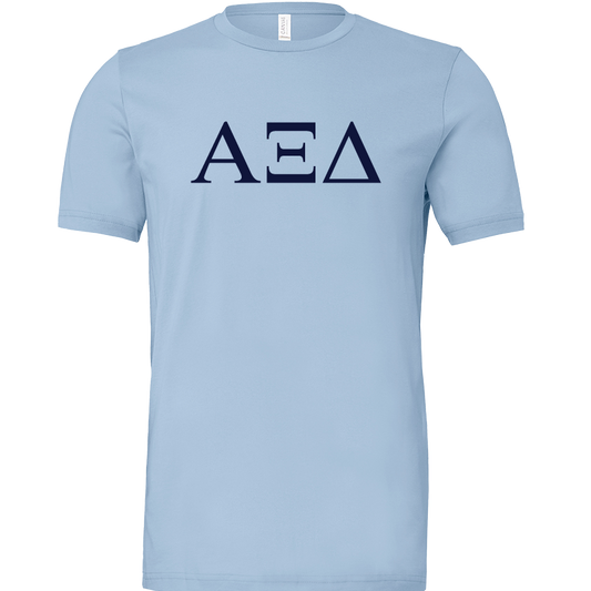 Alpha Xi Delta Lettered Short Sleeve T-Shirts