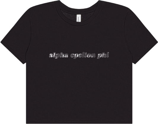 Alpha Epsilon Phi Lace Print Crop Top