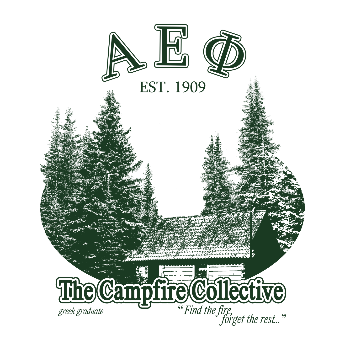 Alpha Epsilon Phi Forest Graphic T-Shirt
