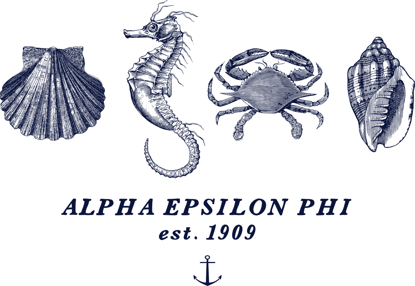Alpha Epsilon Phi Nautical Graphic Crewnecks