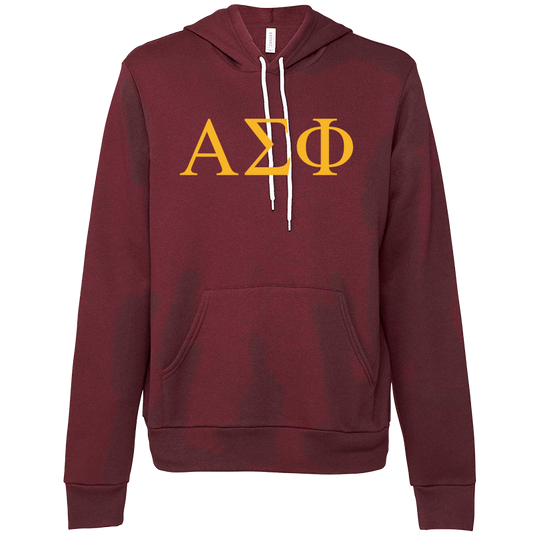 Alpha Sigma Phi Lettered Hooded Sweatshirts