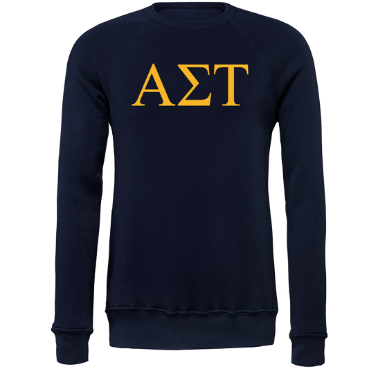 Alpha Sigma Tau Lettered Crewneck Sweatshirts