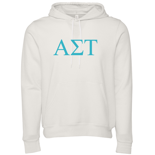 Alpha Sigma Tau Lettered Hooded Sweatshirts