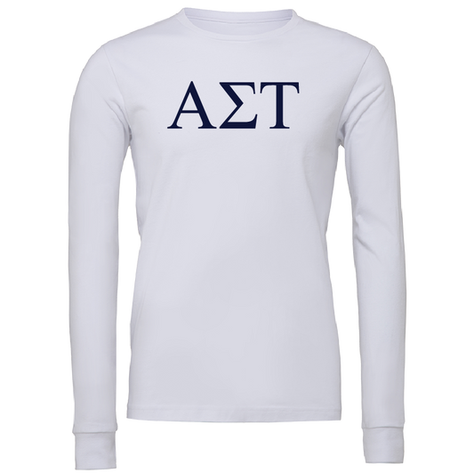 Alpha Sigma Tau Lettered Long Sleeve T-Shirts