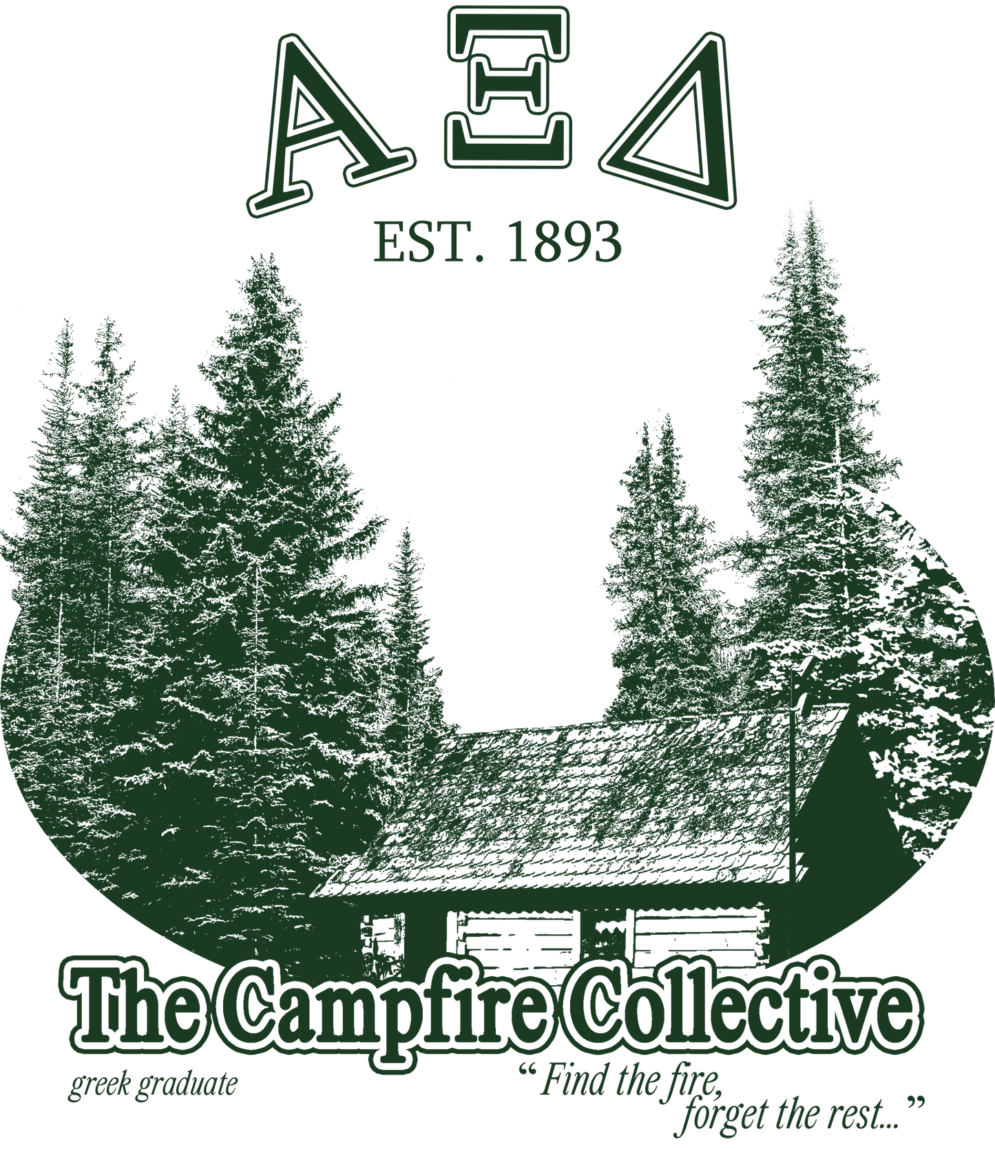 Alpha Xi Delta Forest Graphic T-Shirt