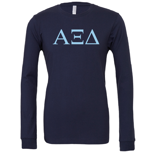 Alpha Xi Delta Lettered Long Sleeve T-Shirts