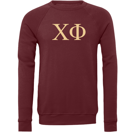 Chi Phi Embroidered Lettered Crewneck Sweatshirts